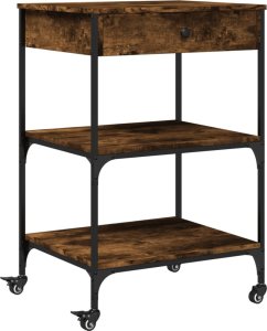 vidaXL Wózek kuchenny, przydymiony dąb, 60x48x89,5 cm 2