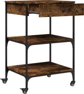 vidaXL Wózek kuchenny, przydymiony dąb, 60x48x89,5 cm 7