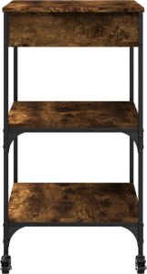 vidaXL Wózek kuchenny, przydymiony dąb, 60x48x89,5 cm 9