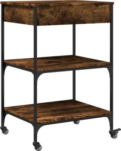 vidaXL Wózek kuchenny, przydymiony dąb, 60x48x89,5 cm 10