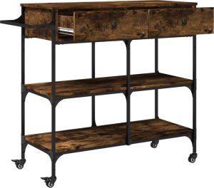 vidaXL Wózek kuchenny, przydymiony dąb, 105x42x95 cm 8