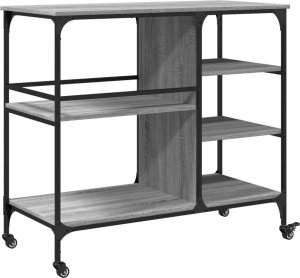 vidaXL Wózek kuchenny, szary dąb sonoma, 100x45x89,5 cm 9