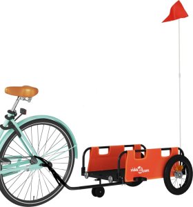 vidaXL Przyczepka rowerowa, pomarańczowa, tkanina Oxford i żelazo 3