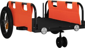 vidaXL Przyczepka rowerowa, pomarańczowa, tkanina Oxford i żelazo 4