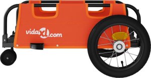 vidaXL Przyczepka rowerowa, pomarańczowa, tkanina Oxford i żelazo 6