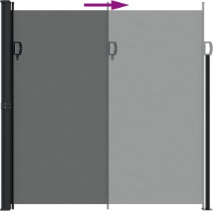 vidaXL Zwijana markiza boczna, antracytowa, 200x300 cm 5