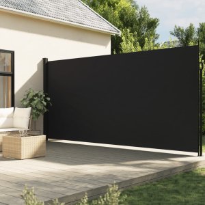 vidaXL Zwijana markiza boczna, czarna, 200x300 cm 1