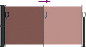 vidaXL Zwijana markiza boczna, brązowa, 100x500 cm 5