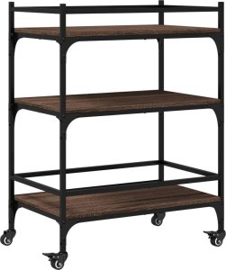 vidaXL Wózek kuchenny, brązowy dąb, 65x40x86,5 cm 2