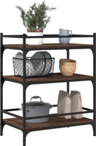 vidaXL Wózek kuchenny, brązowy dąb, 65x40x86,5 cm 5