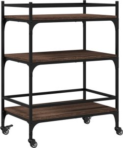 vidaXL Wózek kuchenny, brązowy dąb, 65x40x86,5 cm 9