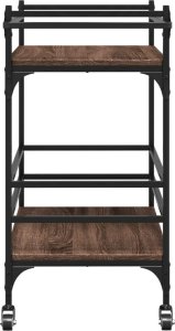 vidaXL Wózek kuchenny, brązowy dąb, 82x40x78,5 cm 6