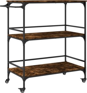 vidaXL Wózek kuchenny, przydymiony dąb, 100,5x50x105 cm 2