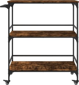 vidaXL Wózek kuchenny, przydymiony dąb, 100,5x50x105 cm 6