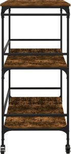 vidaXL Wózek kuchenny, przydymiony dąb, 100,5x50x105 cm 7