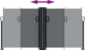 vidaXL Zwijana markiza boczna, czarna, 120x1200 cm 5