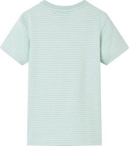 vidaXL Koszulka dziecięca w paski, jasna mięta, 116 2