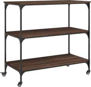 vidaXL Wózek kuchenny, brązowy dąb, 102x50x95 cm 2