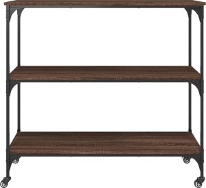 vidaXL Wózek kuchenny, brązowy dąb, 102x50x95 cm 7