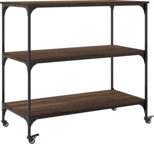 vidaXL Wózek kuchenny, brązowy dąb, 102x50x95 cm 9