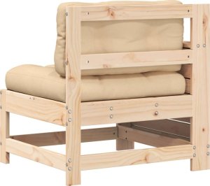 vidaXL Siedzisko ogrodowe z podłokietnikiem i poduszką, drewno sosnowe 6