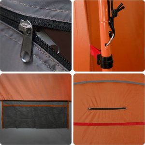 vidaXL Namiot prysznicowo-sanitarny, pomarańczowy, wodoszczelny 12