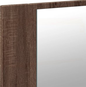 vidaXL Szafka łazienkowa z lustrem i LED, brązowy dąb, 80x12x45, akryl 10