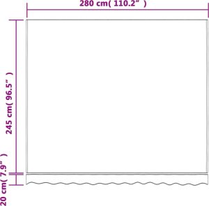 vidaXL Zapasowa tkanina na markizę, czerwono-biała, 3x2,5 m 7
