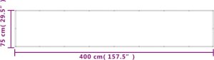 vidaXL Parawan balkonowy, jasnoszary, 75x400 cm, 100% poliester Oxford 6