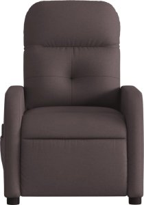 vidaXL Rozkładany fotel masujący, ciemnobrązowy, obity tkaniną 7
