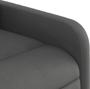 vidaXL Rozkładany fotel masujący, ciemnoszary, obity tkaniną 9