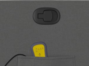 vidaXL Rozkładany fotel masujący, ciemnoszary, obity tkaniną 10