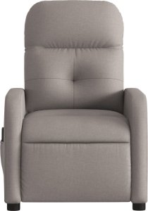vidaXL Rozkładany fotel masujący, taupe, obity tkaniną 6