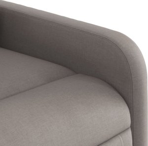 vidaXL Rozkładany fotel masujący, taupe, obity tkaniną 8