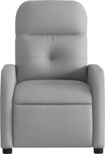 vidaXL Fotel rozkładany, jasnoszary, tapicerowany tkaniną 5