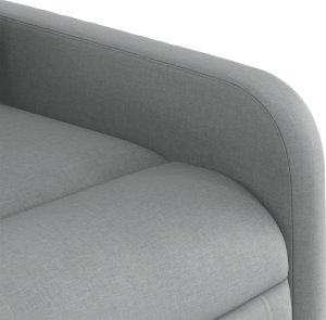 vidaXL Fotel rozkładany, jasnoszary, tapicerowany tkaniną 7