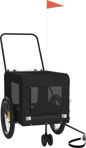 vidaXL Przyczepka rowerowa dla zwierząt, tkanina Oxford i żelazo 4