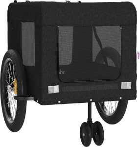 vidaXL Przyczepka rowerowa dla zwierząt, tkanina Oxford i żelazo 6