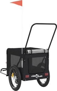 vidaXL Przyczepka rowerowa dla zwierząt, tkanina Oxford i żelazo 9