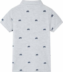 vidaXL Koszulka dziecięca polo,szary melanż, 92 2