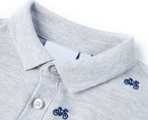vidaXL Koszulka dziecięca polo,szary melanż, 92 3