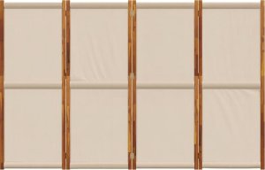 vidaXL Parawan 4-panelowy, taupe, 280x180 cm 4