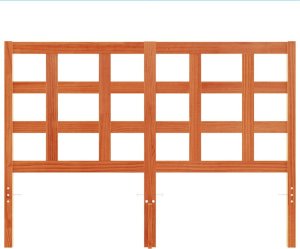 vidaXL Wezgłowie do łóżka, woskowy brąz, 135 cm, lite drewno sosnowe 4