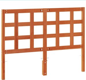 vidaXL Wezgłowie do łóżka, woskowy brąz, 135 cm, lite drewno sosnowe 6