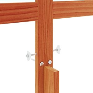 vidaXL Wezgłowie do łóżka, woskowy brąz, 135 cm, lite drewno sosnowe 7