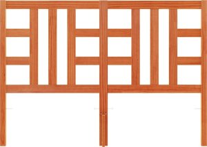 vidaXL Wezgłowie do łóżka, woskowy brąz, 135 cm, lite drewno sosnowe 4
