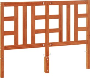 vidaXL Wezgłowie do łóżka, woskowy brąz, 135 cm, lite drewno sosnowe 6