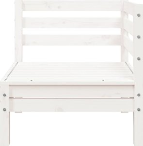 vidaXL Ogrodowa sofa 3-osobowa z podnóżkiem, biała, drewno sosnowe 6