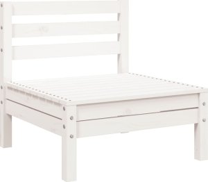 vidaXL Ogrodowa sofa 3-osobowa z podnóżkiem, biała, drewno sosnowe 7