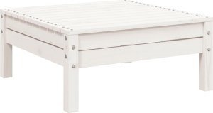 vidaXL Ogrodowa sofa 3-osobowa z podnóżkiem, biała, drewno sosnowe 9